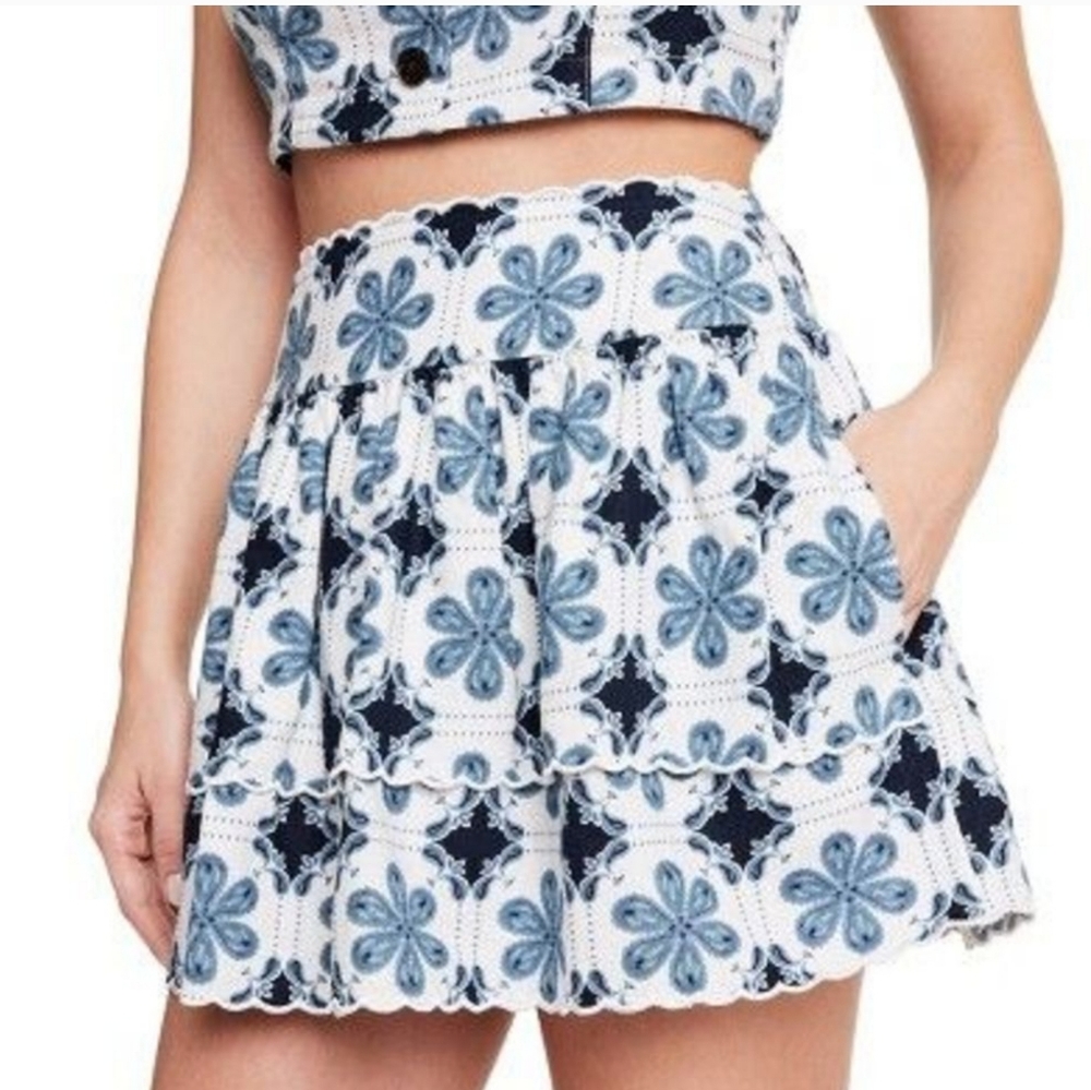 Agua Bendita Skirt Elegant Wear Beach Office Wear Resort Wear Garden Bliss